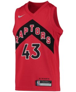 Alternative view of Pascal Siakam Toronto Raptors Nike Youth 2021/22 Diamond Swingman Jersey - Icon Edition - Red