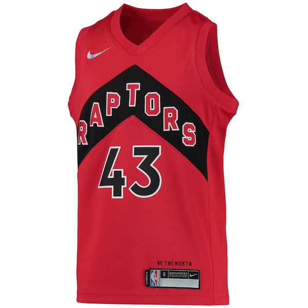 Pascal Siakam Toronto Raptors Nike Youth 2021/22 Diamond Swingman Jersey - Icon Edition - Red - Image 2
