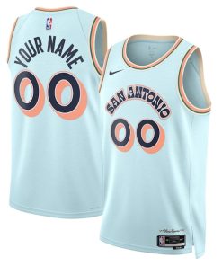 San Antonio Spurs Nike Unisex 2024/25 Custom Swingman Jersey - City Edition - Light Blue