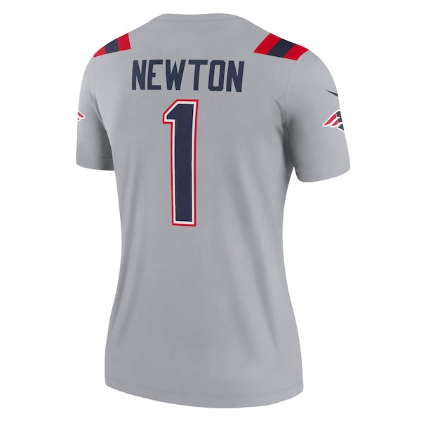 Cam Newton New England Patriots Nike Women's Inverted Legend Jersey - Gray - Image 3