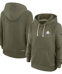 Pittsburgh Steelers Nike Women's 2025 Salute to Service Sideline Standard Issue Dri-FIT Hoodie - Olive