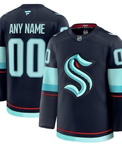 Seattle Kraken  Home Premium Custom Jersey - Deep Sea Blue/White