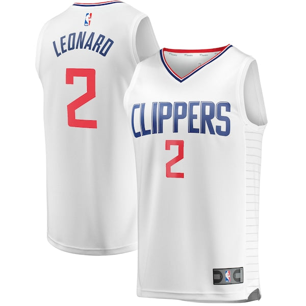 Kawhi Leonard LA Clippers Fast Break Replica Jersey White - Association Edition