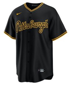 Alternative view of Paul Skenes Pittsburgh Pirates Nike Alternate 2 Replica Jersey - Black