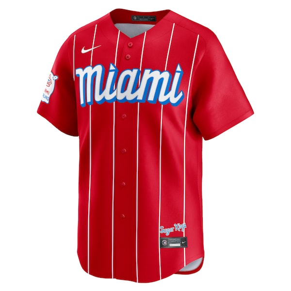 Jazz Chisholm Jr. Miami Marlins Nike City Connect Limited Player Jersey - Red - Image 2