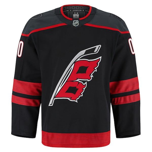 Carolina Hurricanes Home Authentic Pro Custom Jersey - Black/White - Image 5