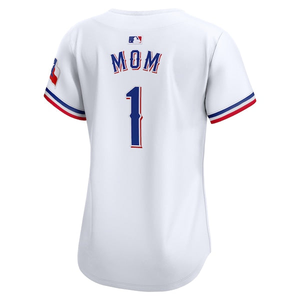 Texas Rangers Nike Women's #1 Mom Home Limited Jersey - White - Image 3