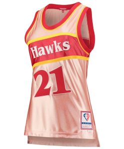 Alternative view of Dominique Wilkins Atlanta Hawks Women's 75th Anniversary Rose Gold 1986 Swingman Jersey - Pink