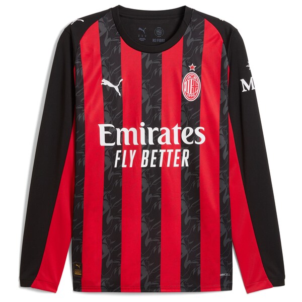 Rafael Le?o AC Milan Puma 2025/26 Home Replica Long Sleeve Player Jersey - Red - Image 2