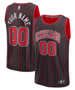 Chicago Bulls  Fastbreak Custom Jersey - Statement Edition - Black