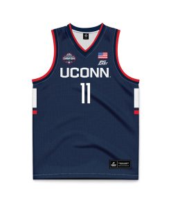 Alternative view of NCAA Men's Basketball : Alex Karaban - National Champions Navy Basketball Jersey