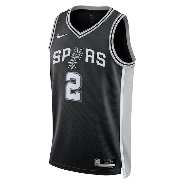 Dylan Harper San Antonio Spurs Nike Unisex 2025 NBA Draft First Round Pick Swingman Jersey - Icon Edition - Black - Image 2