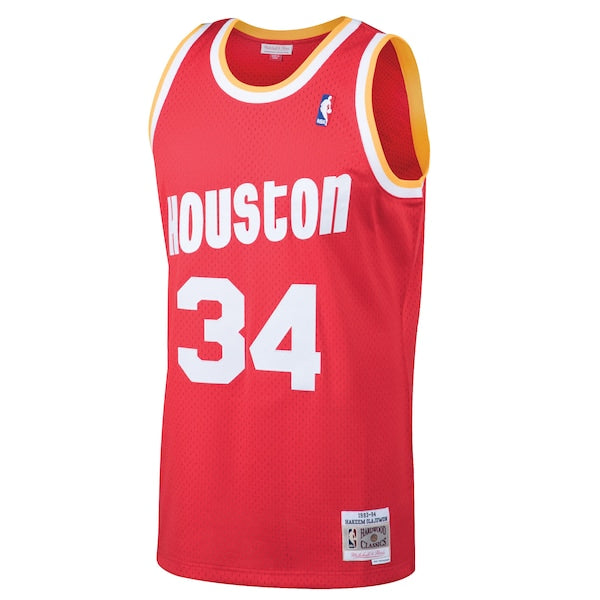 Hakeem Olajuwon Houston Rockets 1993/94 Hardwood Classics Swingman Jersey - Red - Image 2