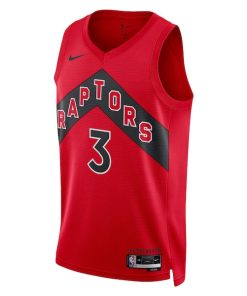 Alternative view of OG Anunoby Toronto Raptors Nike Unisex Swingman Jersey - Icon Edition - Red