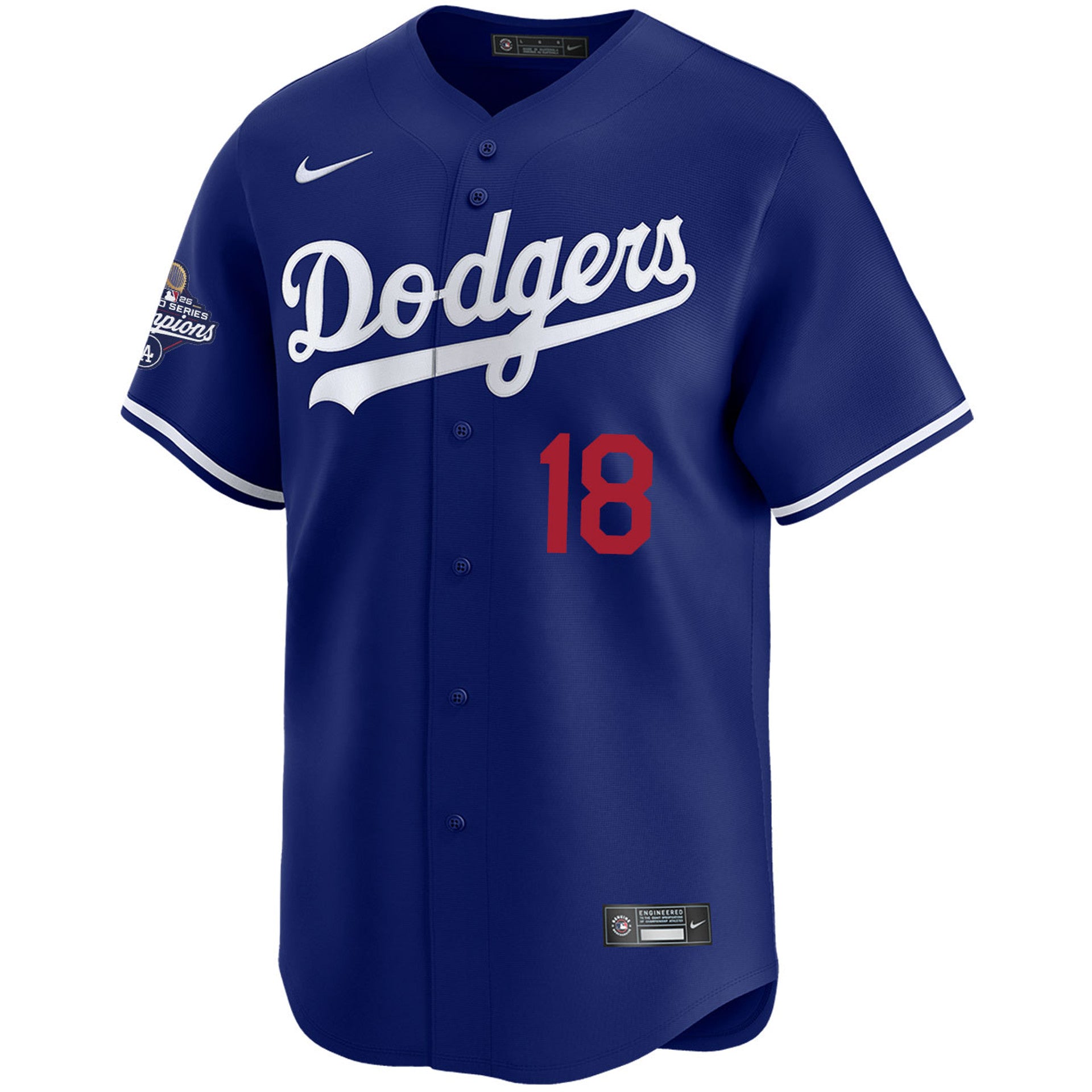 Yoshinobu Yamamoto Los Angeles Dodgers Nike 2025 World Series Champions Home Replica Jersey - Royal - Image 2