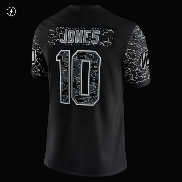 Mac Jones New England Patriots Nike RFLCTV Limited Jersey - Black - Image 6