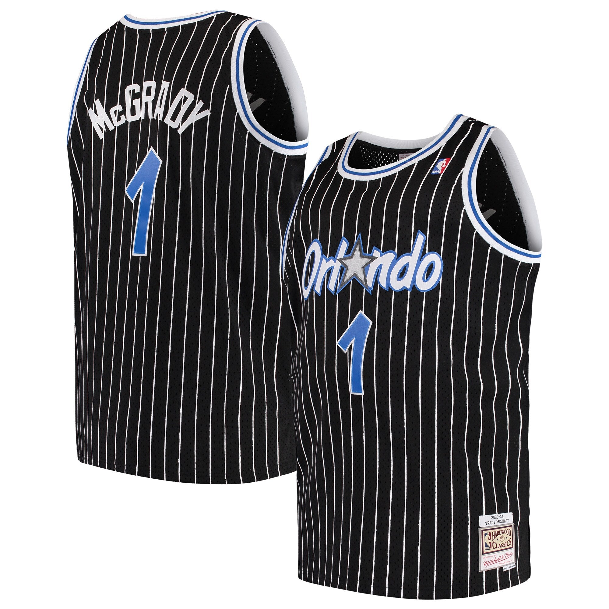 Tracy McGrady Orlando Magic Big & Tall 2000/01 Hardwood Classics Swingman Jersey - Blue/Black - Image 6