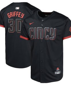Ken Griffey Jr. Cincinnati Reds Nike Youth City Connect Limited Player Jersey - Black