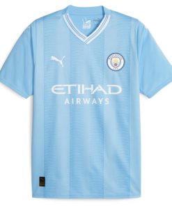 Alternative view of Jack Grealish Manchester City Puma 2023/24 Home Replica Player Jersey - Sky Blue