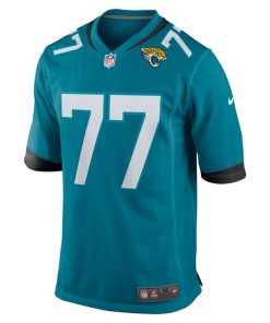 Alternative view of Anton Harrison Jacksonville Jaguars Nike 2023 NFL Draft First Round Pick Game Jersey - Teal