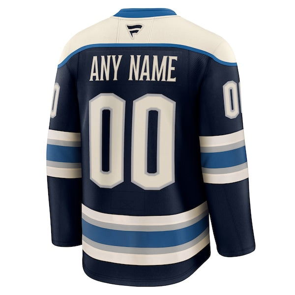 Columbus Blue Jackets Alternate Premium Custom Jersey - Navy - Image 3
