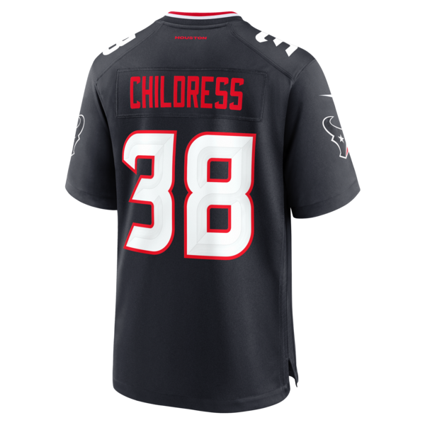 Zion Childress Houston Texans Nike Team Game Jersey - Navy - Image 3