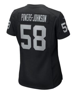 Alternative view of Jackson Powers-Johnson Las Vegas Raiders Nike Women's  Game Jersey -  Black