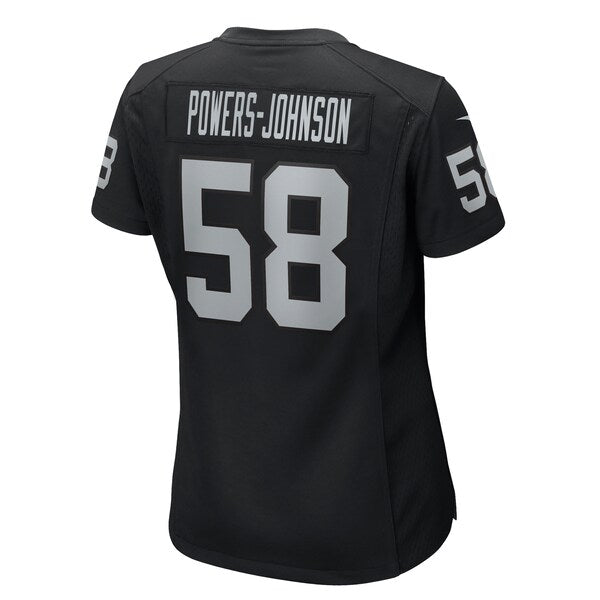 Jackson Powers-Johnson Las Vegas Raiders Nike Women's Game Jersey - Black - Image 2