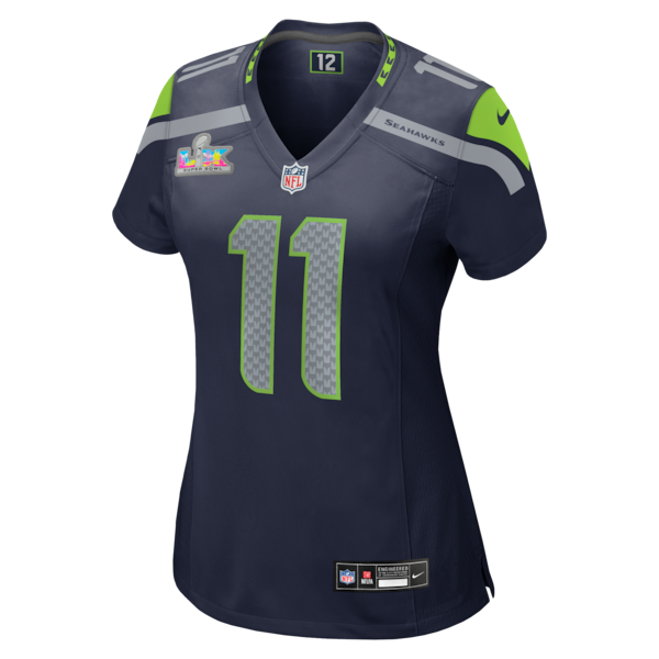 Women's Seattle Seahawks Jaxon Smith-Njigba Nike College Navy Super Bowl LX Patch Game Jersey - Image 2