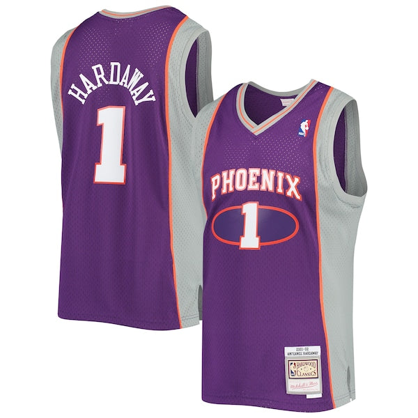 Penny Hardaway Phoenix Suns 2001/02 Hardwood Classics Swingman Jersey - Purple/White - Image 4
