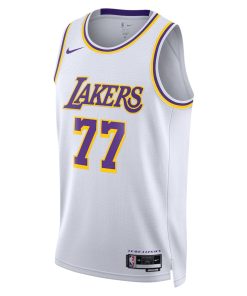 Alternative view of Luka Don?i? Los Angeles Lakers Nike Association Edition Unisex Swingman Jersey - White