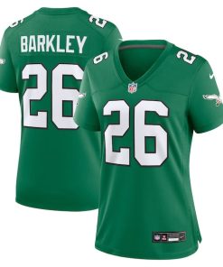 Alternative view of Saquon Barkley Philadelphia Eagles Nike Women's Alternate Game Jersey -  Kelly Green
