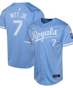 Bobby Witt Kansas City Royals Nike Youth Alternate Limited Player Jersey?¨C Light Blue