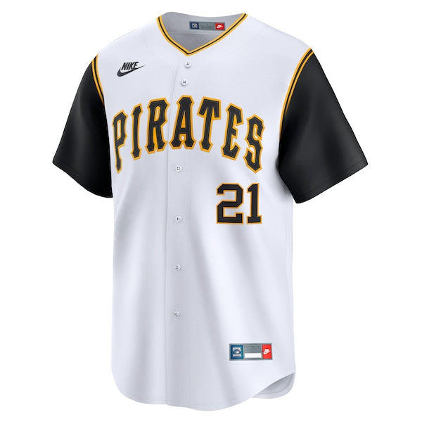 Roberto Clemente Pittsburgh Pirates Nike Throwback Cooperstown Limited Jersey - White/Gray - Image 3