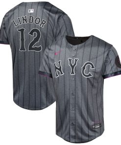 Francisco Lindor New York Mets Nike Youth 2024 City Connect Limited Player Jersey - Graphite