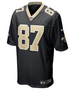 Alternative view of Foster Moreau New Orleans Saints Nike Game Jersey - Black