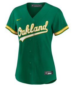 Alternative view of Oakland Athletics Nike Women's Alternate Replica Team Jersey - Kelly Green