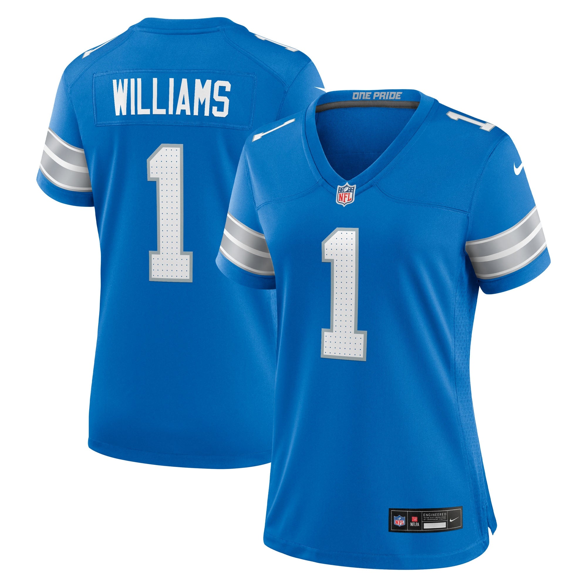Jameson Williams Detroit Lions Nike Women's 2nd Alternate Game Player Jersey - Black/Blue - Image 6