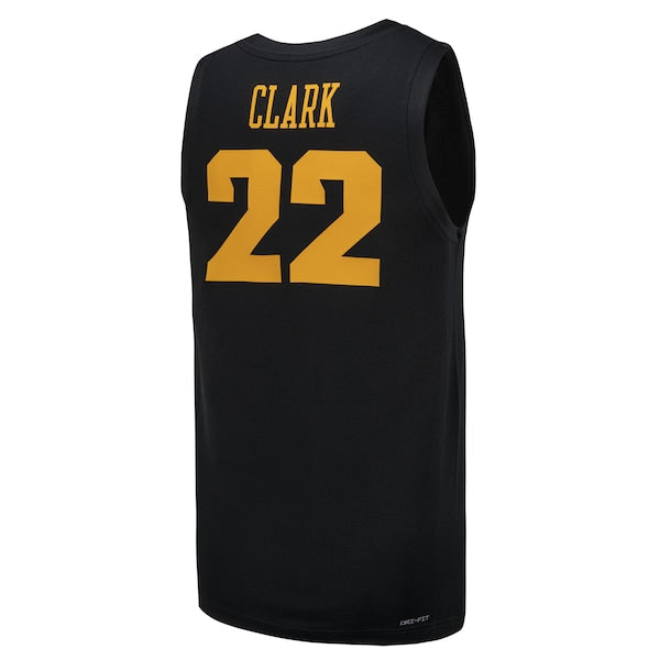 #22 Iowa Hawkeyes Nike Unisex Replica Basketball Jersey - Black - Image 3