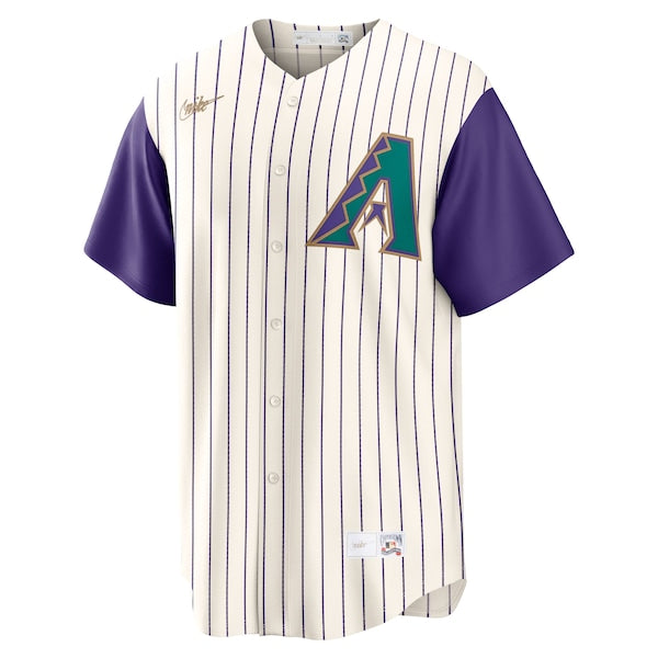 Randy Johnson Arizona Diamondbacks Nike Alternate Cooperstown Collection Player Jersey - Cream/Purple - Image 2
