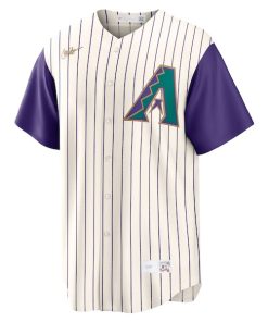 Alternative view of Luis Gonzalez Arizona Diamondbacks Nike Alternate Cooperstown Collection Player Jersey - Cream/Purple