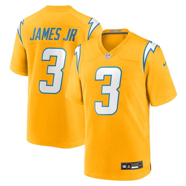 Derwin James Jr. Los Angeles Chargers Nike Alternate Charger Power Game Player Jersey - Gold/Navy - Image 2
