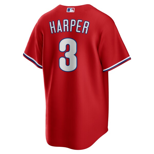 Bryce Harper Philadelphia Phillies Nike Alternate Replica Player Name Jersey - Red/Cream/White - Image 4