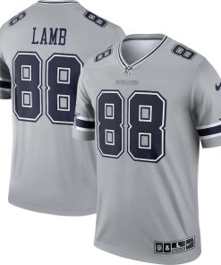 CeeDee Lamb Dallas Cowboys Nike Inverted Legend Jersey - Gray