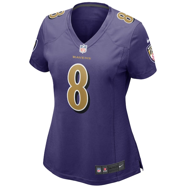 Lamar Jackson Baltimore Ravens Nike Women's Alternate Game Player Jersey - Purple/Black/White - Image 2