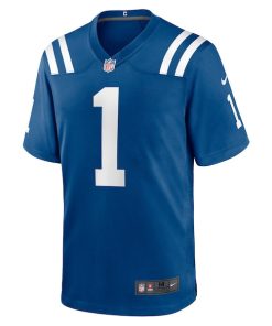 Alternative view of Number 1 Groom Indianapolis Colts Nike Game Jersey - Royal