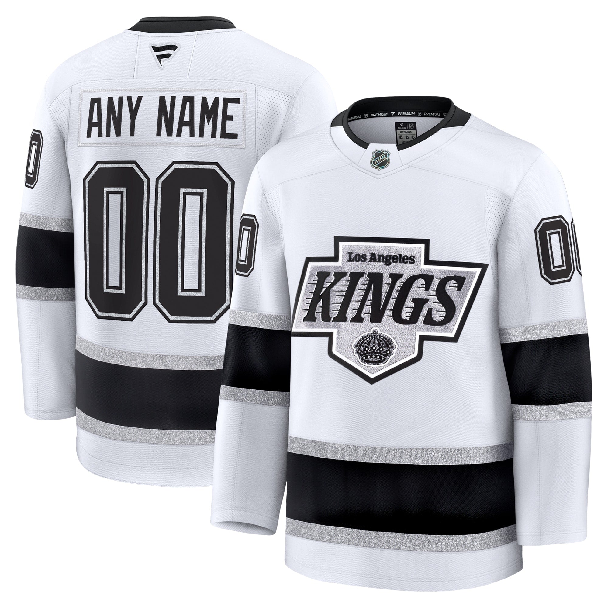 Los Angeles Kings Home Premium Custom Jersey - Black/White - Image 7