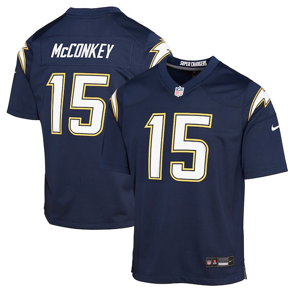 Ladd McConkey Los Angeles Chargers Nike Youth Alternate Super Chargers Game Player Jersey - Navy/Gold - Image 2