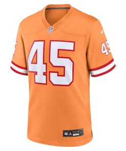 Alternative view of Devin White Tampa Bay Buccaneers Nike Throwback Game Jersey - Orange