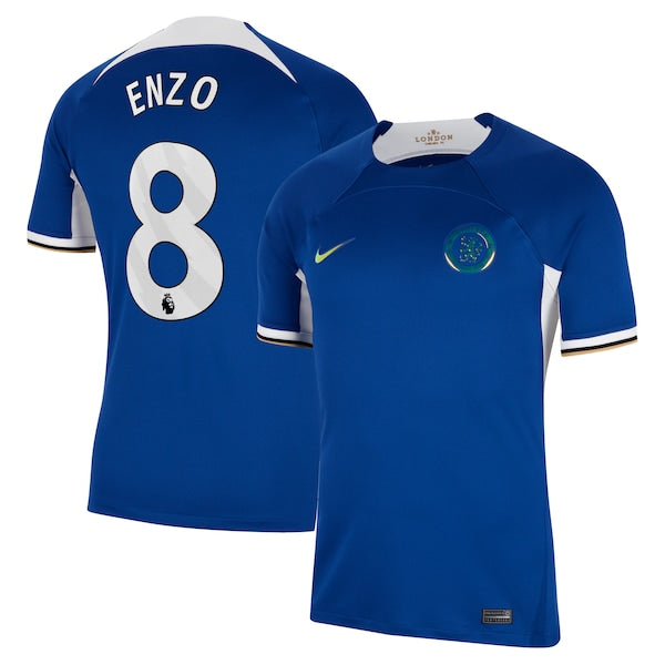 Enzo Fern¨¢ndez Chelsea Nike 2023/24 Home Stadium Replica Jersey - Blue/Mint/Navy - Image 2